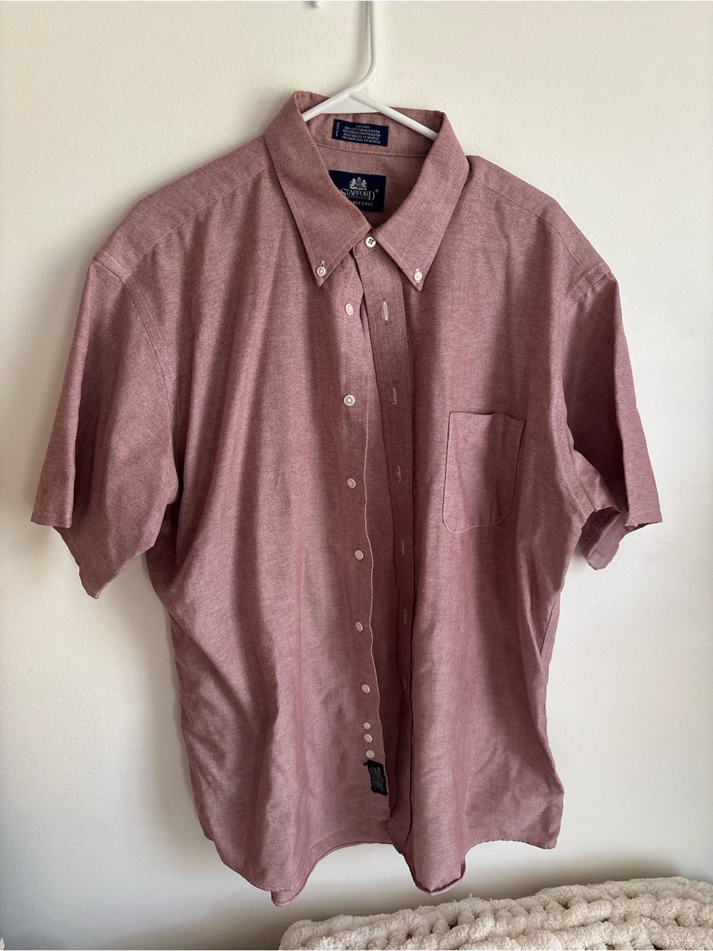 Stafford Short Sleeve Button-Down Shirt - Dusty Rose